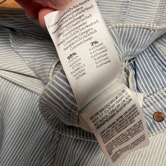 MOTHER The Cruiser On The Road Light Lightweight Flared Striped Denim 32 - Picture 6 of 8